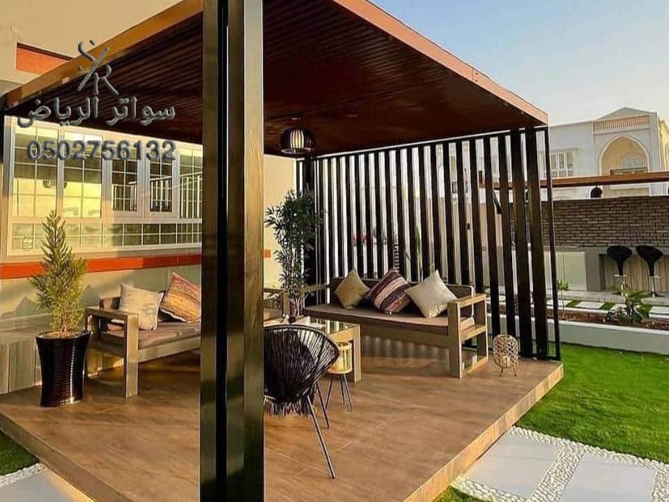برجولات خشب في الرياض 0502756132 افضل البرجولات خشبية مودرن تصاميم برجولات مودرن الرياض