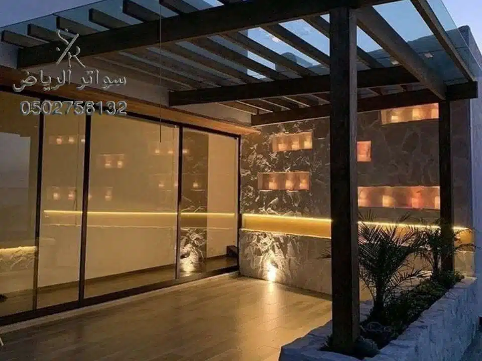 مظلات لكسان شفاف بالرياض