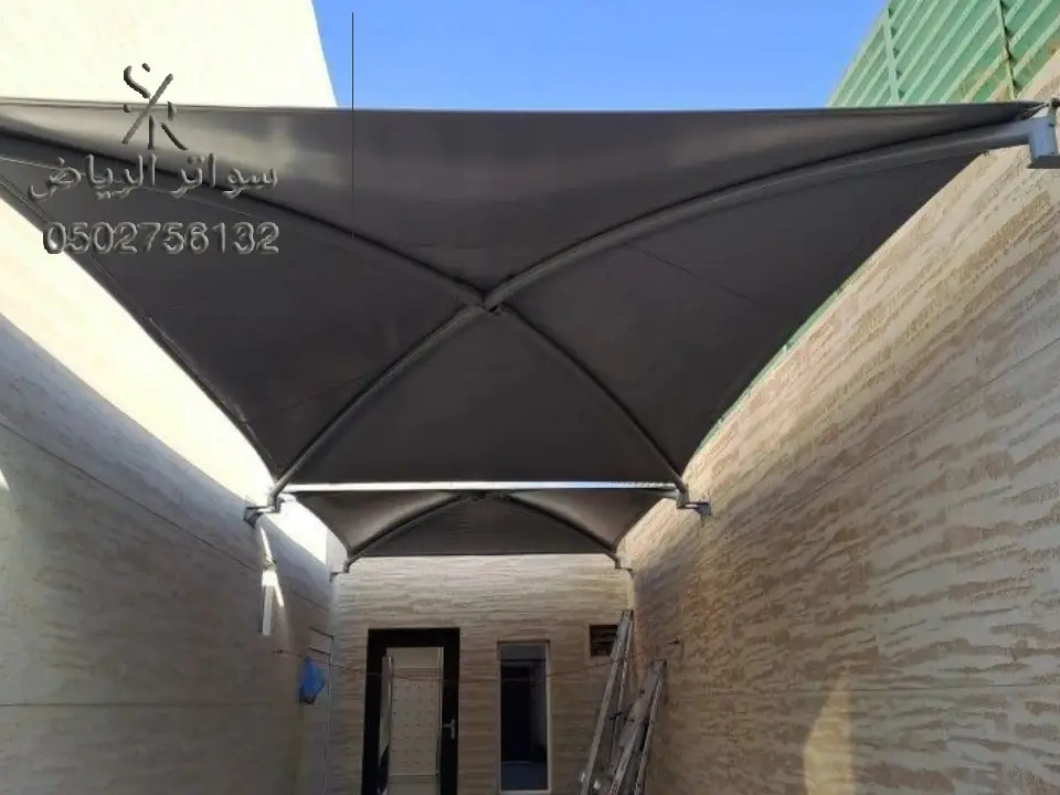 شركة مظلات الرياض 0502756132 تركيب أنواع مظلات السيارات حديثة الاشكال تصاميم مظلات قماش الرياض
